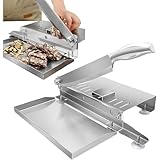 Cortador de carne comercial con sierra para huesos, cortador de alimentos de acero inoxidable para carne congelada, verduras y huesos, perfecto para cocinar en casa