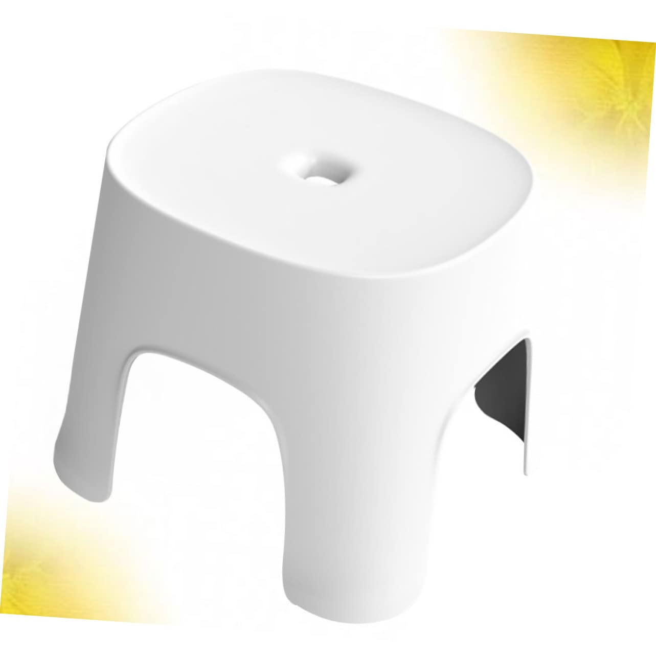 Sgabello in plastica antiscivolo per adulti Cact sgabello multiuso per bagno e cucina robusto design bianco sicuro e leggero facile da riporre