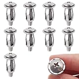 BENLIUDH 10PCS Hollow Wall Anchors for Thin Walls, Heavy Duty 304 Stainless Steel, M5 x 1"
