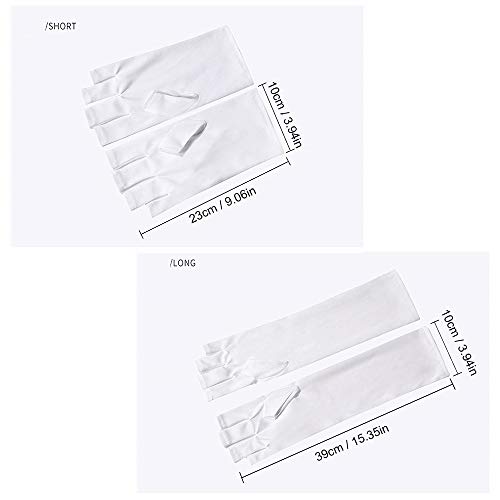 Henniu par de luvas de proteção UV sem dedos Luva anti-UV protege as mãos dos raios UV com LED UV ge