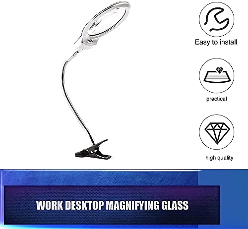 Loupe LED de bureau 2,5X 5X évite la fatigue visuelle - 5