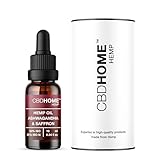 CBHOME Oils - Aceite de Semilla de Cáñamo 20% + ISO-N 20% + Ashwagandha + Azafrán - 10 ml - Base de Coco Ecológico - Prensado en Frío - Sin Aditivos - 100% Vegetal - Certificado Ecológico UE