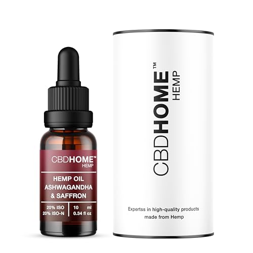 Huile de Graines de Chanvre 20% et ISO-N enrichie en Ashwagandha et Safran - Flacon de 10 ml