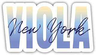 Viola New York Souvenir 4-Inch Vinyl Decal Sticker Script Design 4 Inch|Sticker