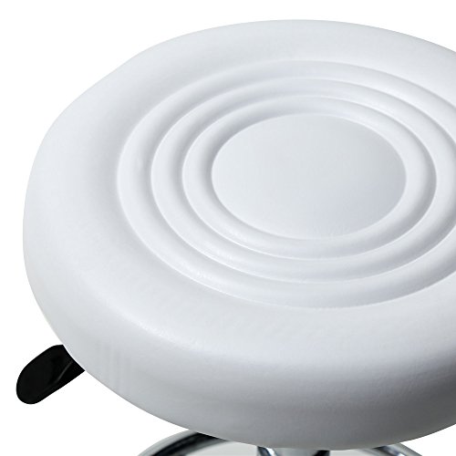 Banquinho de barra com altura da EFINNY para spa, barra ajustável com descanso para os pés e rodas,