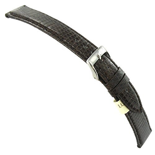 Milano Watchbands20mm Morellato Italy Genuine Certified Lizard Brown Stitched Watch Band 718A