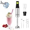 Consciot 4-in-1 Immersion Blender Handheld Max 1100W, Corded Stick Emulsifier with Entire Stainless Steel Blender Shaft, Trigger Speed Control, For Blending, Beating, Frothing, Mixing & More, Non-BPA