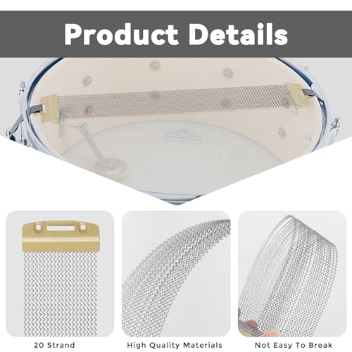 image for EASTROCK Snare Drum Wires Snare Wire Drum Wire-20 Strand 14 Inch, Snar