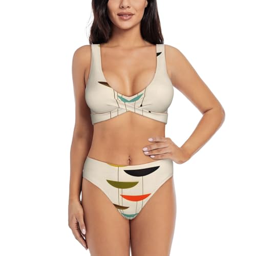 Maillot de bain 2 pièces imprimé pour vos vacances à la plage avec haut de bikini confort