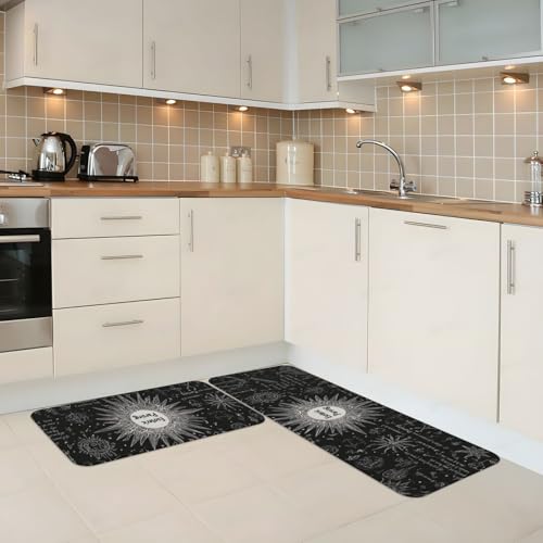 Alfombra de cocina impermeable de bajo perfil con un original diseño sobrenatural 2