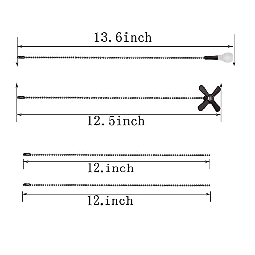 Ceiling Fan Pull Chain Extender, 8 Pieces 3Mm Diameter Beaded Ball Fan Pull Chain,24 Inch Extra Long With Decorative Frosted Glass Bulb And Fan Cord (Antique) #TOP4