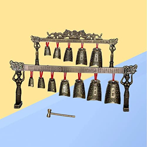 LIANXIAO - Chimes de liga de zinco sino chinês estilo retrô bronze sino chinês clássico percussão in
