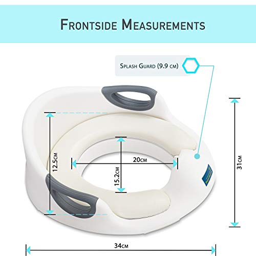 Regal-Smith-Potty-Training-Toddler-Toilet-Seat-for-Baby-Boys-Girls-with-Safety-HandlesSplash-Guard-Changeable-Cushion-Cleaning-Brush-and-Backrest-for-Kids-Children-Apply-to-Round-and-Oval-Toilets