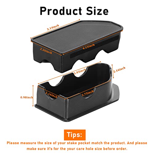 Bed Rail Stake Pocket Covers For 2014-2018 Chevy Silverado/Gmc Sierra 1500 And 2015-2019 Silverado/Sierra 2500/3500 Hd Accessories, Rear Truck Tonneau Covers Stake Holes Cap Plugs(2 Packs) #TOP6