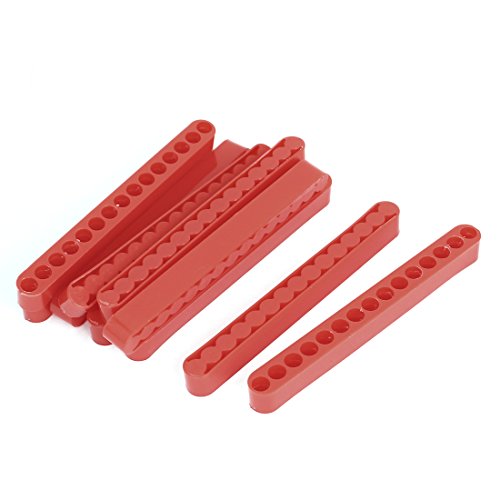 Aexit 7 mm���a15���v���X�`�b�N�X�N�����[�h���C�o�[�r�b�g�z���_�[�u���b�N��10��(7mm diametre plastique 15 trous vissage bloc support Rouge 10 pcs