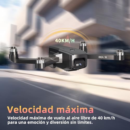 Dron con Cámara, Velocidad Máxima de Vuelo 40km/h Motor sin Escobillas Drones con Camara 4K Transmisión WiFi 5G Resistencia al Viento Nivel 4 RC Quadcopters para Principiantes - imagen 5