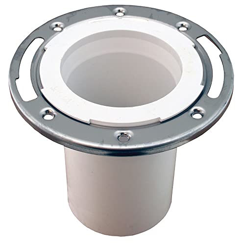 3 X 4 PVC Closet Flange W/SS Ring Less Knockout by Jones Stephens - Used condition - US$21.85