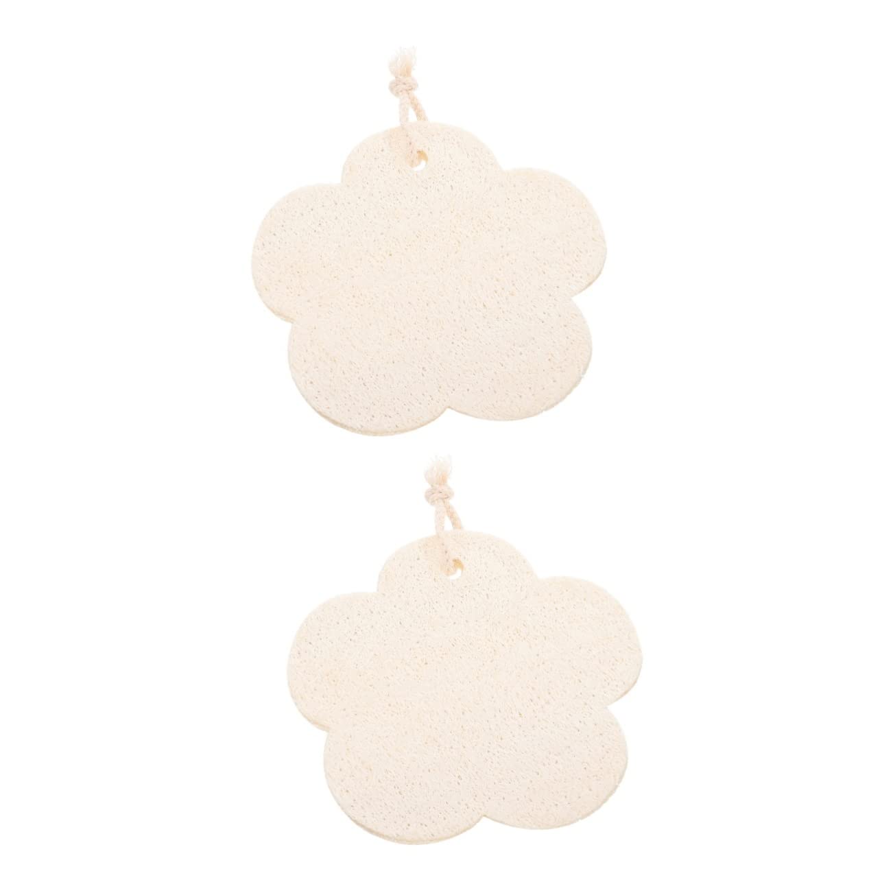 Angoily 2 Piezas Lufa De Algodón Con Forma De Flor Esponjas De Lufa De Baño Esponja De Lufa Para Ducha De Baño Esponjas De Baño Puf Bebe Malla Esponja Vegetal Bola De Baño