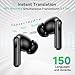 Language Translation Earbuds, 3-in-1 Fast Translator Earbuds 150 Languages & Accents Online Translation, Spanish Translation Earbuds in Real Time fit iOS & Android