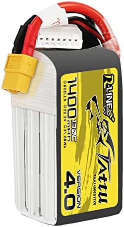 Batería Lipo Tattu 6S 1480mAh 150C 22.2V Con XT60 | Alto Rendimiento Para Drones Y Helicópteros RC