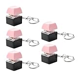 Hkfgdjdl 5個 スイッチ メカニカル キーボード テスター ストレス解消とフィジェット 楽しいポータブル キーチェーンアタッチメント付き