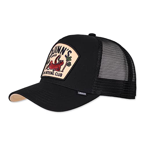 Djinns - DNC Sloth - Trucker Cap Meshcap Hat Kappe Mütze Caps (DE/NL/SE/PL Alphanumerisch Einheitsgröße Black)