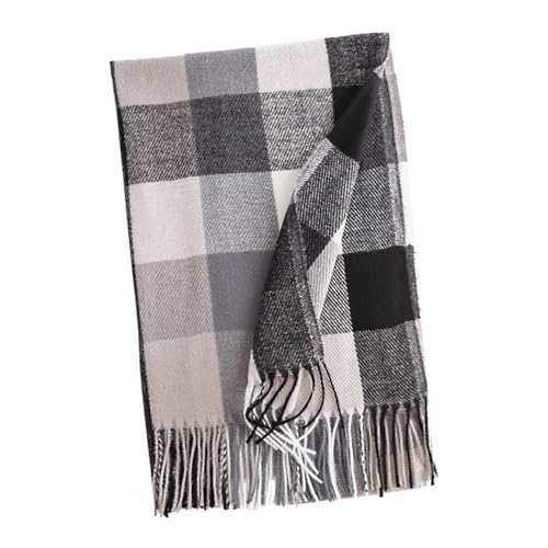 Qixiu loop schal damen,halstuch weihnachten damen,schal kariert,schal grau schwarz gestreift,schal mit ärmeln gestrickt,grosser schal damen,stirnband schal set damen,decke