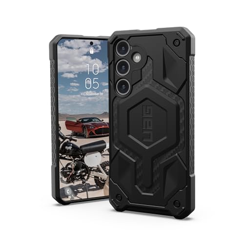 URBAN ARMOR GEAR UAG Schutzhülle für Samsung Galaxy S24 Plus, 17 cm (6,7 Zoll), Monarch-Karbonfaser, robust, militärisch, sturzsicher, stoßfest, rutschfest