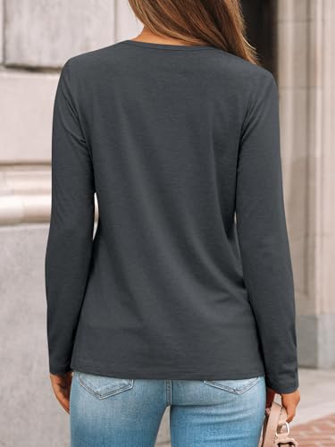 Image of AUTOMET Women's Long Sleeve Tops Loose Fit Shirts Casual Crewneck Tunics