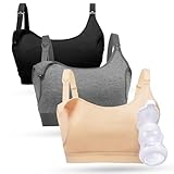 Momcozy Pumping Bra Hands Free 3 Pack Comfortable All Day Wear Pumping and Nursing Bra in One Holding Breast Pump for Spectra, Lansinoh, Medela