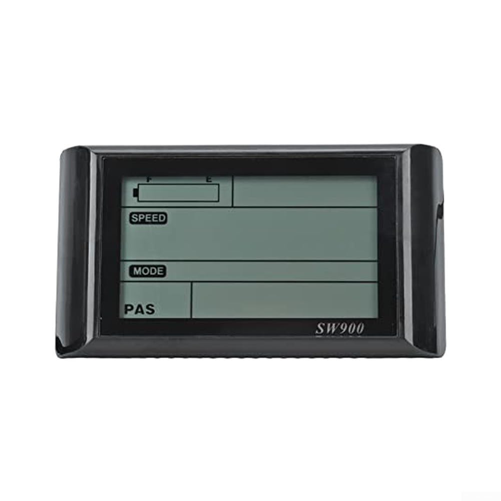 per e-bike Computer SW900 per il tempo piovoso per e-bike Computer | Impermeabile IP64, schermo LCD chiaro, tensione larga 24-72V, corpo in plastica, visibile giorno notte