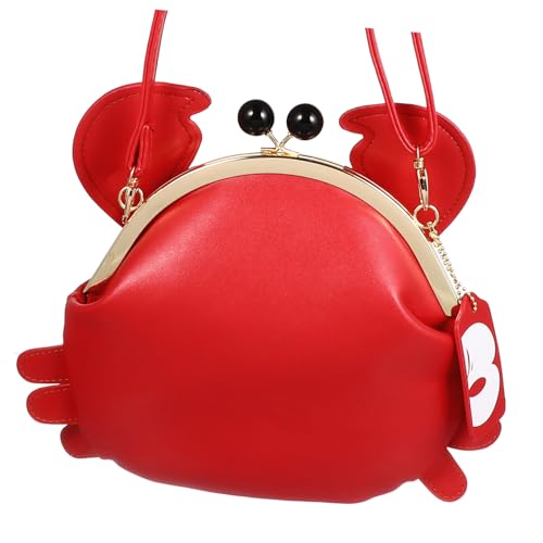 Sac en PU rouge Toyvian forme crabe et finitions métalliques chic