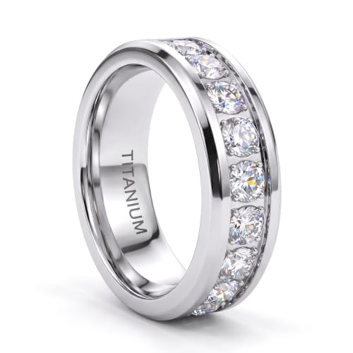 Lightweight Titanium Moissanite Ring