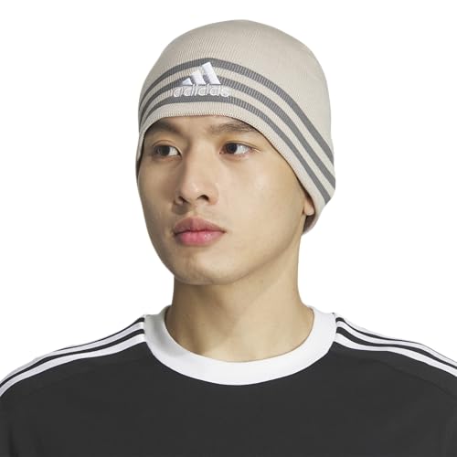 Image of adidas Men's Reversible Skully Beanie - Two-Sided Skull Cap Winter Hat
