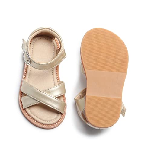 Girl's Open Toe Flat Sandals Summer Casual Sandals (Toddler/Little Kid) #TOP5