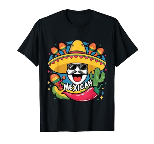 Cinco De Mayo Funny Mexican sombrero Chili Pepper Men Women T-Shirt