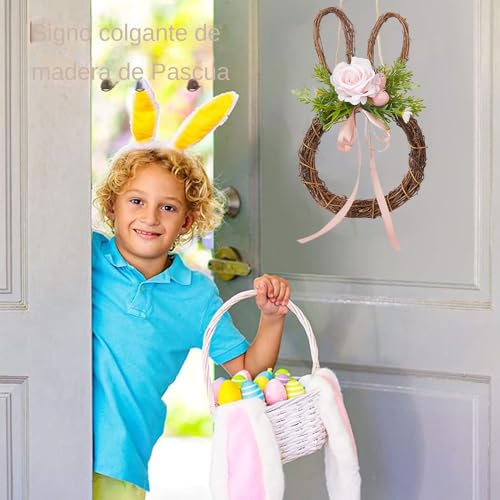 Corona de Pascua exterior e interior para pared y ventana 4