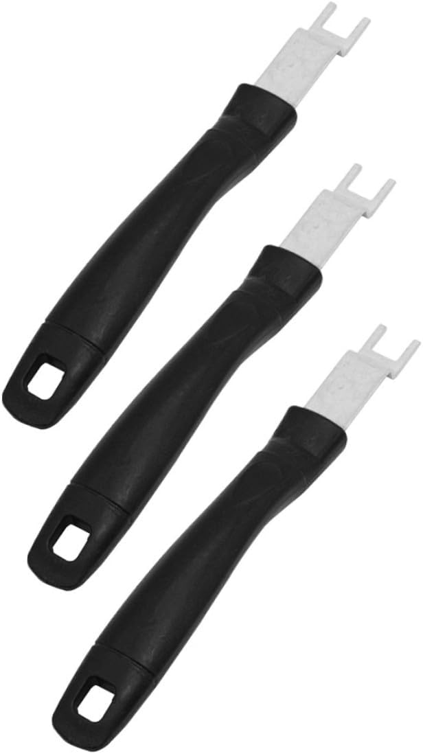 TIDTALEO 3pcs Stainless Steel Grill Grate Lifter Multi-Functional BBQ Tool with Crowbar for Baking Tray and Hot Plate Handling Outdoor Cooking Accessories for Camping and Picnic