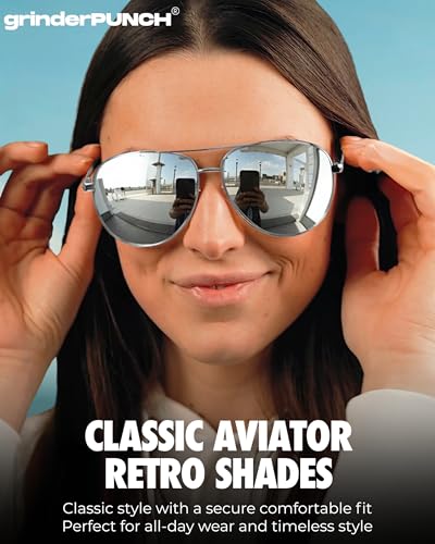 grinderPUNCH - Big XL Wide Frame Extra Large Aviator Sunglasses Oversized 148mm 6