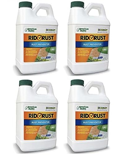 IPW Industries Inc Rid O Rust 2X RR1 Concentration Stain Preventer Rust Stain Remover 1/2 Gallon Bottle 4 pack American Hydro (RR1-1-CS) Systems