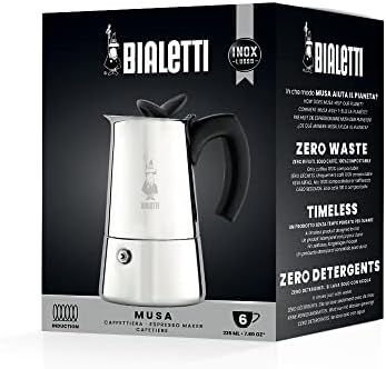 Bialetti: Musa Restyling Stovetop 6 Cup Espresso Coffee Maker -Induction