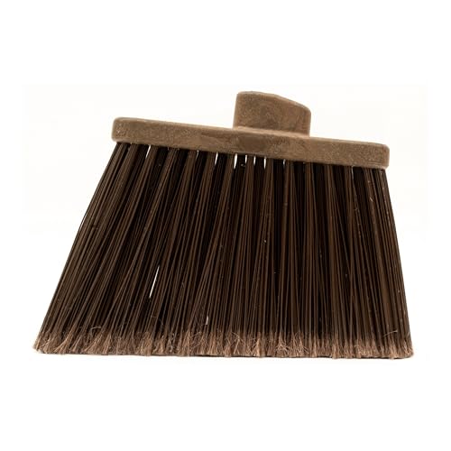 SPARTA - Cabezal de escoba de plástico, para pequeños desechos interiores, exteriores, hogar, restaurante, vestíbulo, oficina, 30,5 cm, marrón