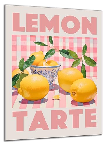 DARO Design - Wand-Bild Abstrakt Zitronen-Kuchen auf 6mm HDF 60x40 cm - Wand-Deko Bilder Geschenk