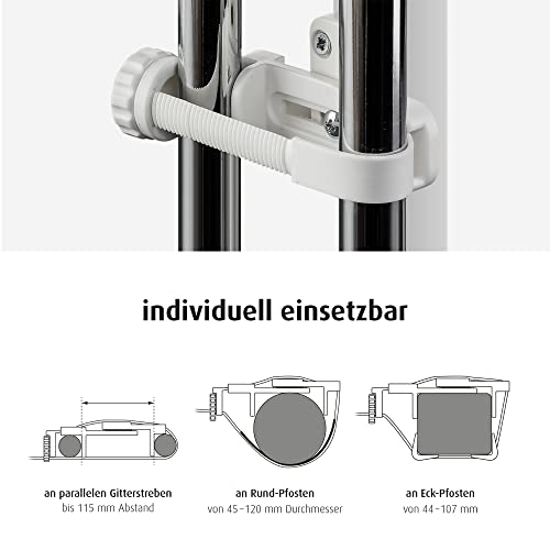 reer StairFlex zur Befestigung von Treppengittern an Sprossen-Geländern, weiß, 1 Stück (1er Pack)