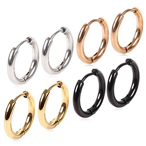 [Adelina Style] t[vsAX OsAX Y fB[X lC 4yA sAXZbg 18G 2.5mm ςȂ  sAX T[WJXeX AM[Ή j  4F8 (18mm Vo[EubN