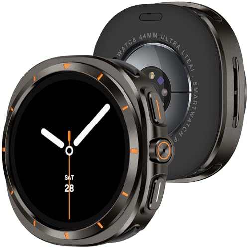 Amizee ���ȃP�[�X Samsung Galaxy Watch 8 44mm�Ή� �o�b�N�J�o�[�t�� ���^���o���p�[ �����^�ϏՌ��ی�J�o�[ Galaxy Watch 44mm�p �O���t�@�C�g/�I�����W