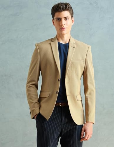 Image of Arrow Men's Zero Calorie Slim fit Textured Blazer