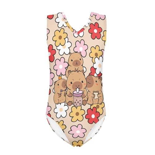 Image of INSTANTARTS Gymnastics Leotards Girl Dinosaur Dancewear Activewear Quick Dry