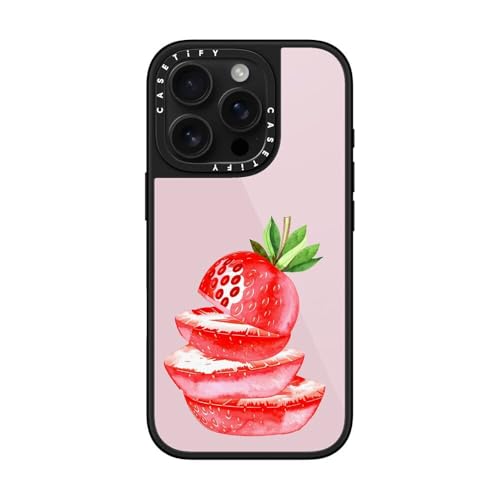 Coque iPhone 16 Pro compatible Magsafe antichoc motif fraise - 2