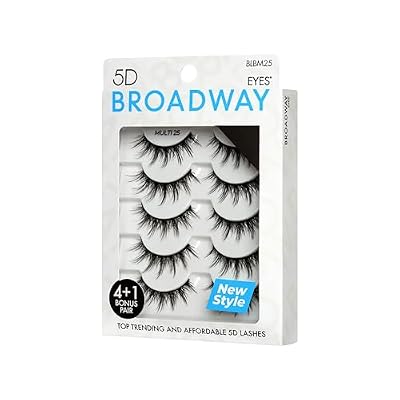 Broadway Eyes Strip False Eyelashes Multipack Fake Eyelashes Natural to Dramatic Look Lash Set 5 Pairs (26)